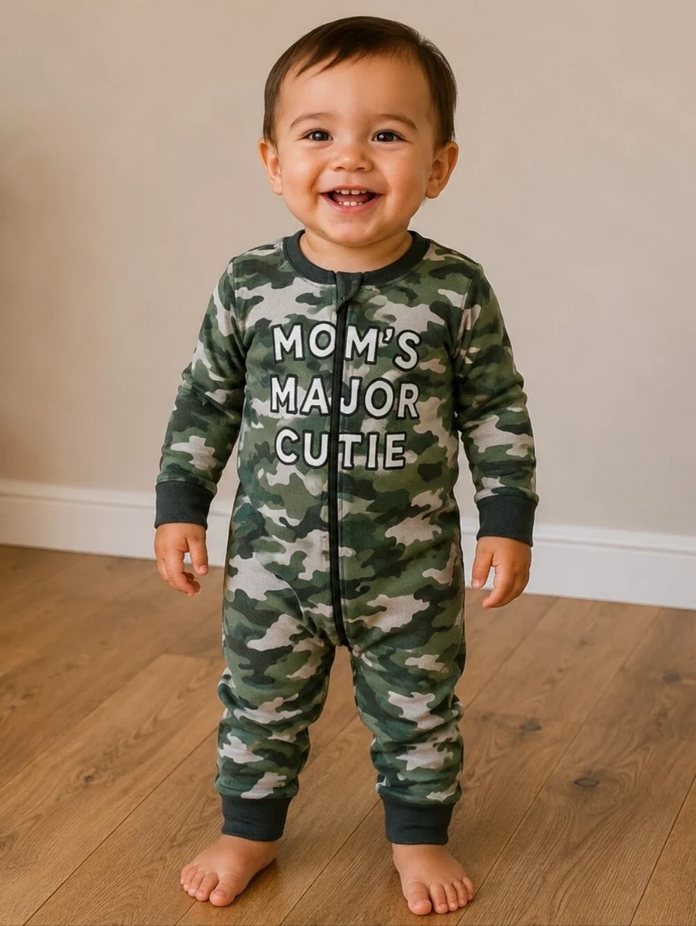 18-24 Boys camo Footless Sleeper